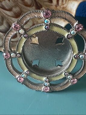 Jay Strongwater Alexi pierced round mini frame adorned with Swarovski crystals